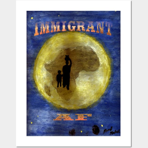 African Moon Wall Art by immigrantaf